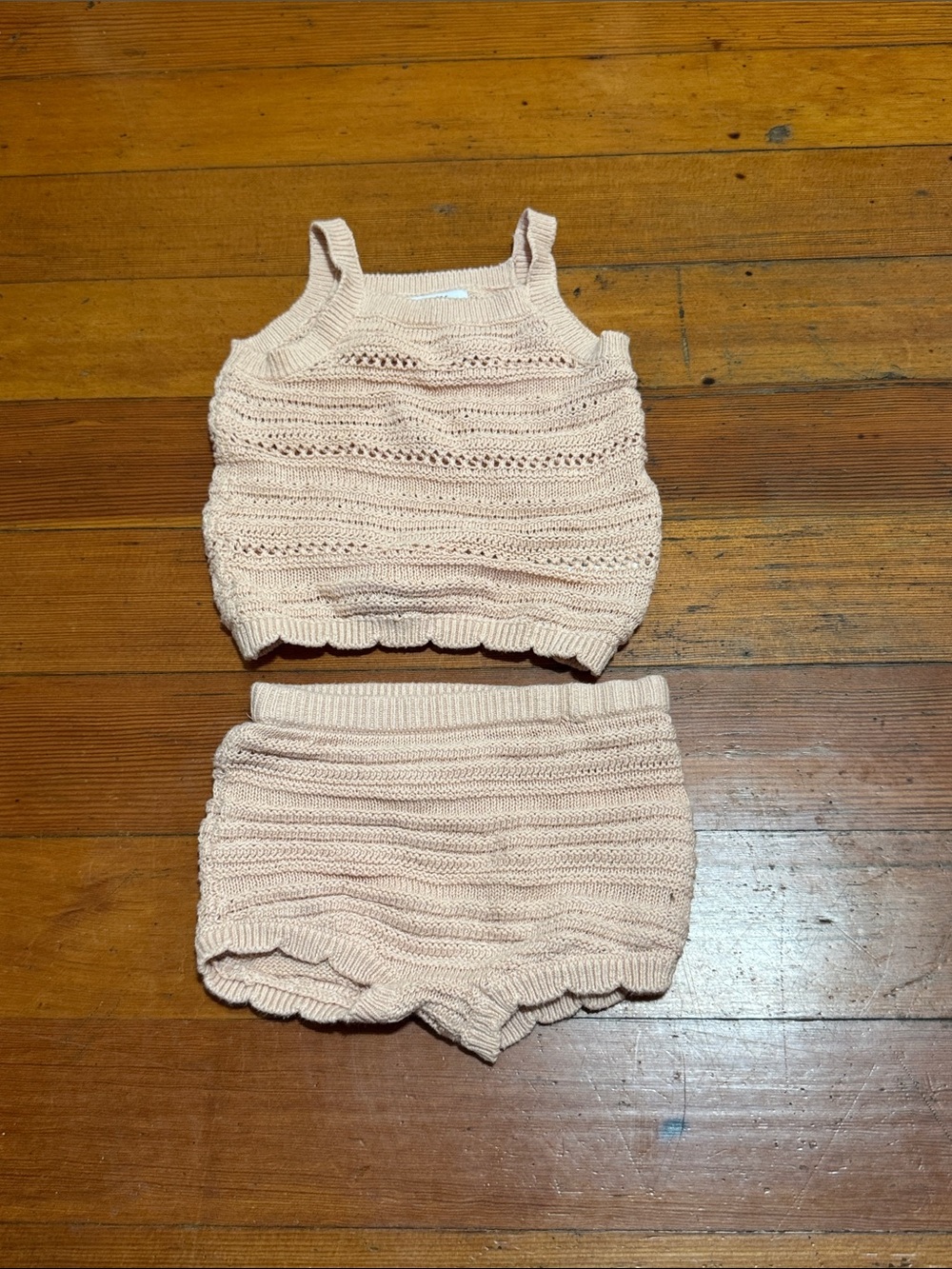 Old Navy Peach Knit Tank & Shorts Set